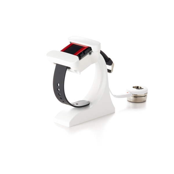 Hình ảnh thiết bị bảo vệ đồng hồ thông minh trưng bày HS Smart Watch - mặt nghiêng