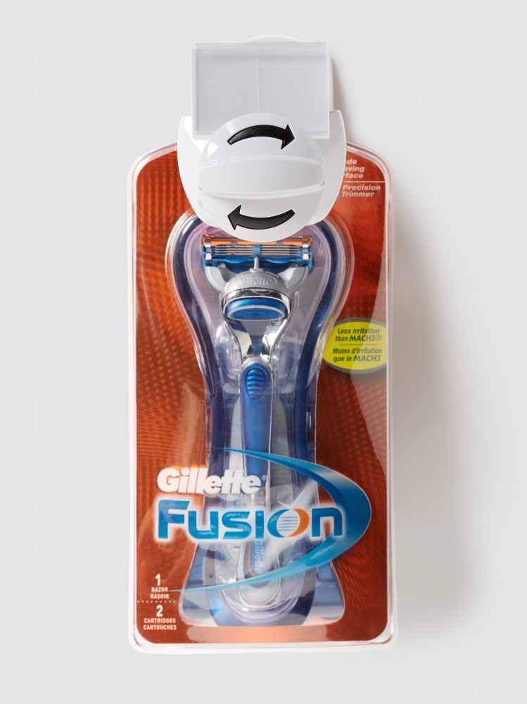 Hình ảnh móc treo Helix trưng bày dao cạo râu - mặt trước