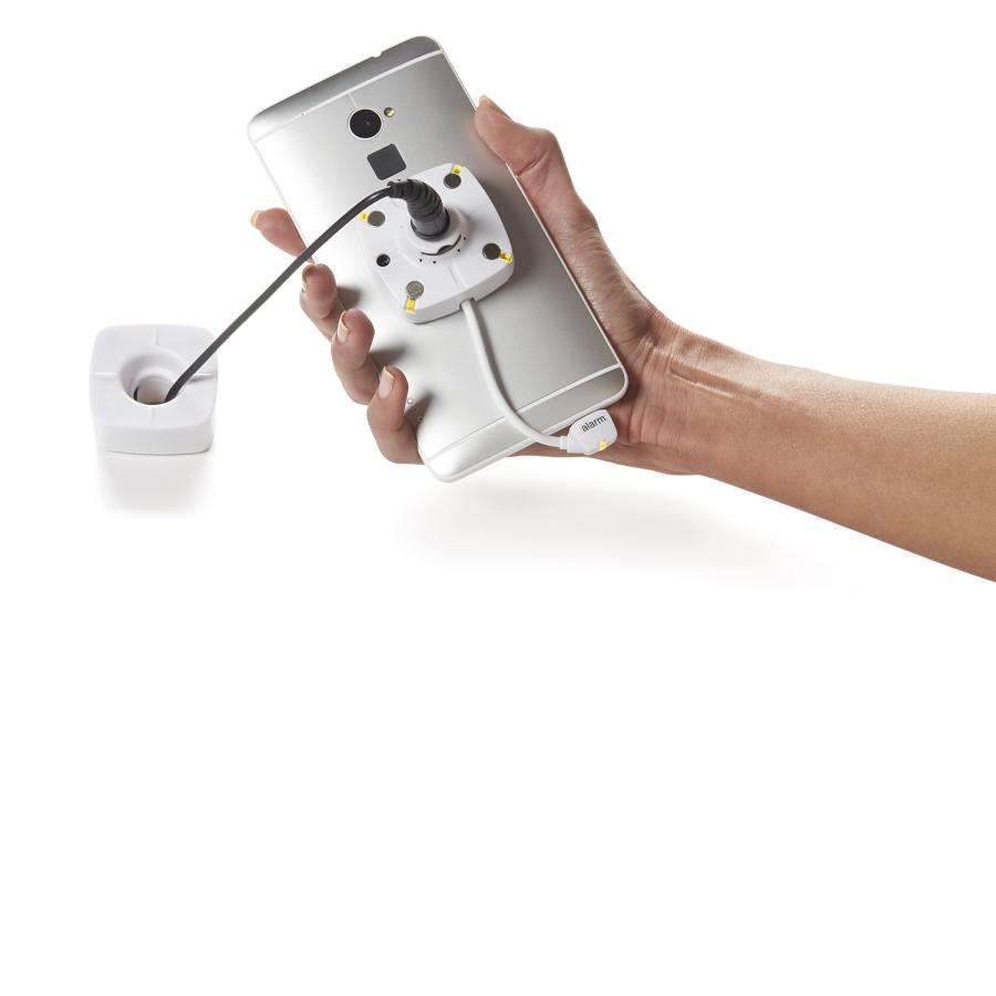 Chi tiết thiết bị bảo vệ điện thoại, máy tính bảng trưng bày S1500, mặt sau