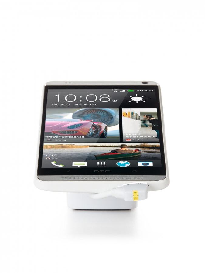 Thiết bị bảo vệ điện thoại HTC trưng bày S1500, loại chân đế thấp, không có ngàm