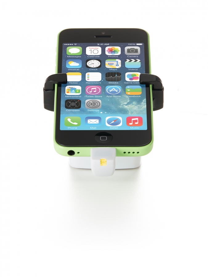 Thiết bị bảo vệ điện thoại Iphone trưng bày S1500, loại có ngàm bảo vệ