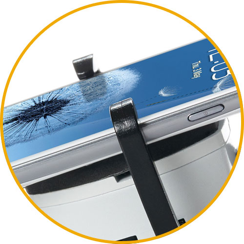 Ngàm bảo vệ cho điện thoại trưng bày